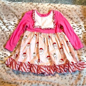 Ricrac & Ruffles Christmas Santa dress
Size 3T